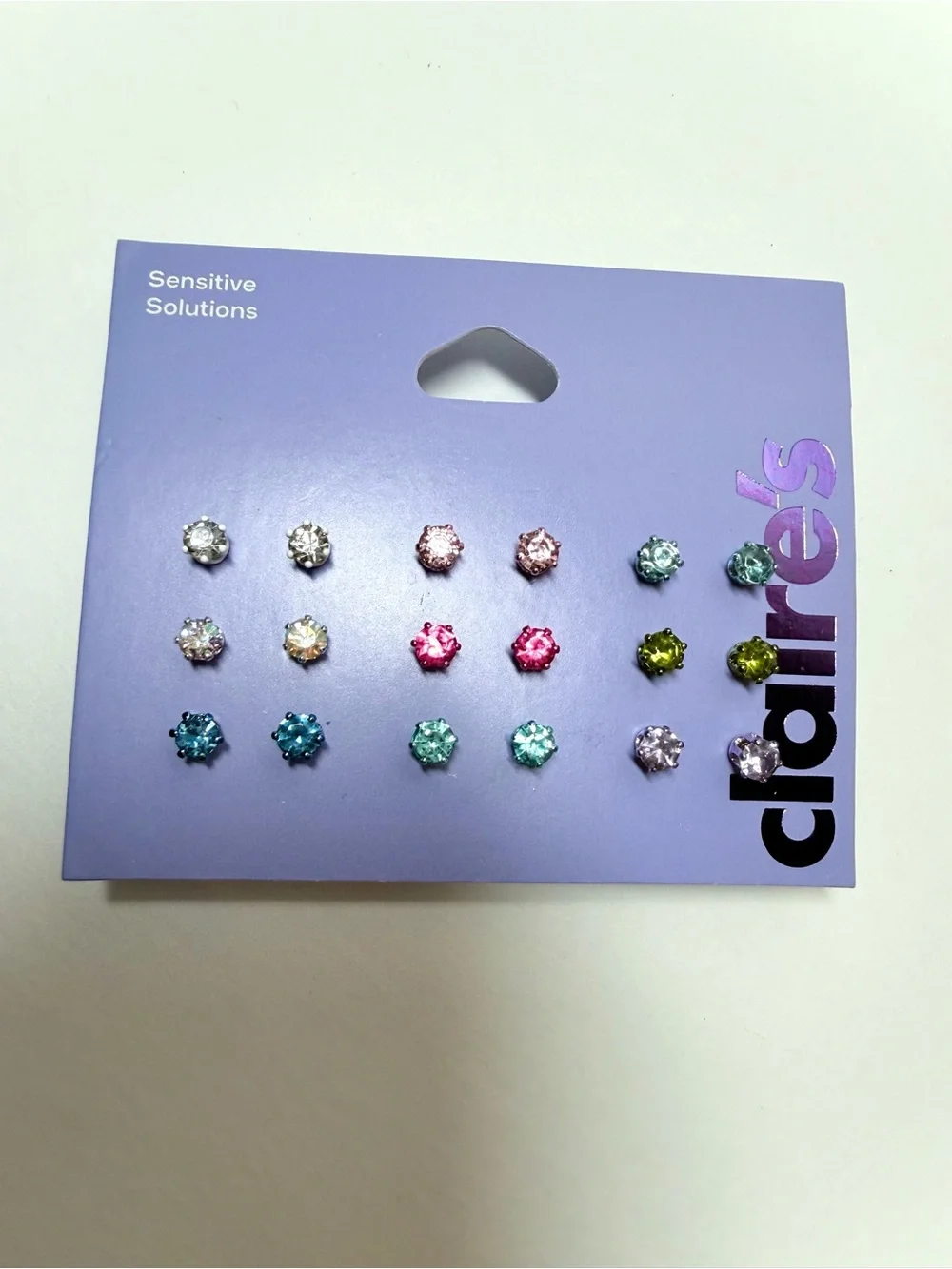 Claire's Clear Crystal Stud Earring Set
